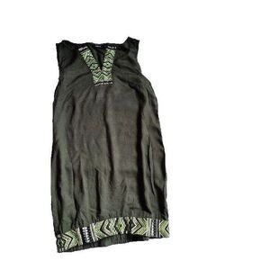 Apt 9 Aztec Women/ XS Olive Mini Jersey Dress Pullover Fitted Bottom Summer Boho